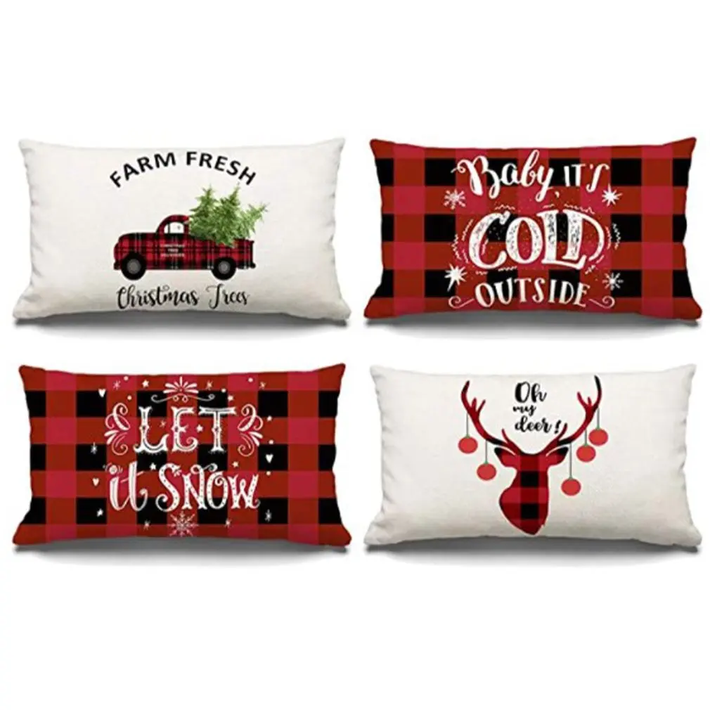 Christmas Pillowcase Linen Durable And High Quality Sofa Pillow Waist Pillow Cushion Cover Pillow Set Home Decoration 4pcs
Christmas Pillowcase Linen Durable And High Quality Sofa Pillow Waist Pillow Cushion Cover Pillow Set Home Decoration 4pcs