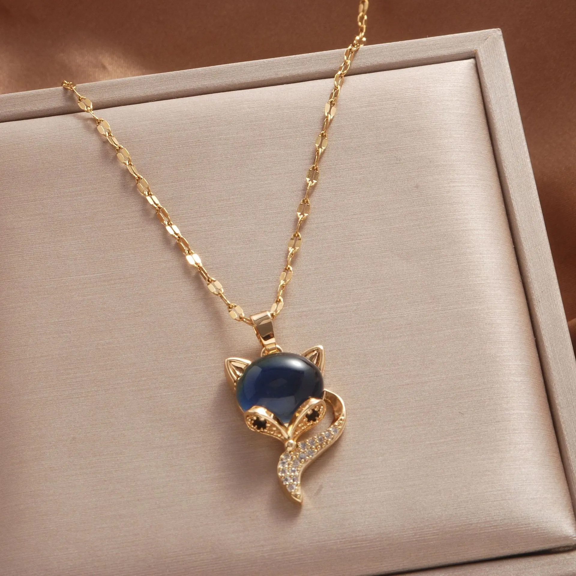 Titanium Steel Necklace for Women Accessories Animal Fish Angel Pendant Korean Fashion Necklace for Female Festival Jewelry Gift
Titanium Steel Necklace for Women Accessories Animal Fish Angel Pendant Korean Fashion Necklace for Female Festival Jewelry Gift