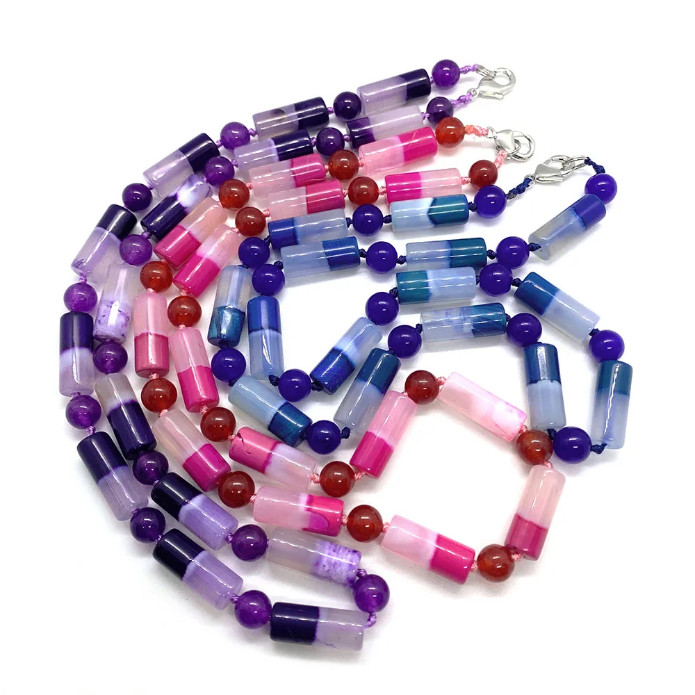 Natural Stone Abacus Bead Necklace 8x20mm Crystal Charm Fashion Jewelry Rope Chain Necklace for Men and Women Jewelry Gifts
Natural Stone Abacus Bead Necklace 8x20mm Crystal Charm Fashion Jewelry Rope Chain Necklace for Men and Women Jewelry Gifts