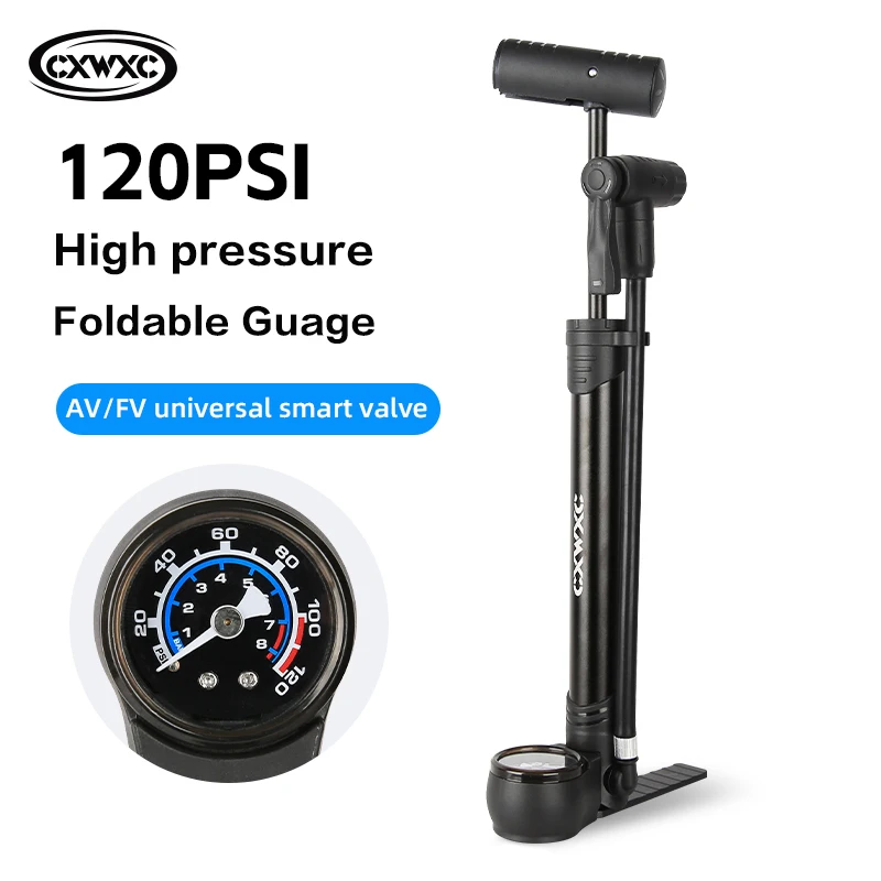 CXWXC 120PSI велосипедный насос MTB Дорожный Велосипед Presta Schrader ручной насос Напольный Воздушный насос со складной Т-образной ручкой
CXWXC 120PSI велосипедный насос MTB Дорожный Велосипед Presta Schrader ручной насос Напольный Воздушный насос со складной Т-образной ручкой
