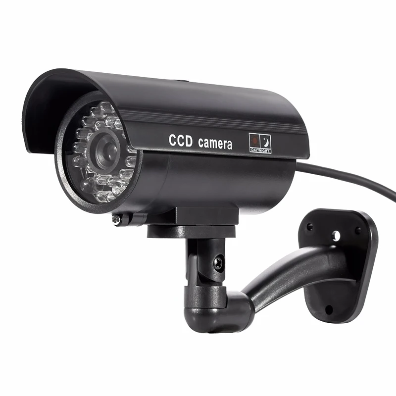 

2021 Security TL-2600 Waterproof Outdoor Indoor Fake Camera Security Dummy CCTV Surveillance Camera Night CAM LED Light Color