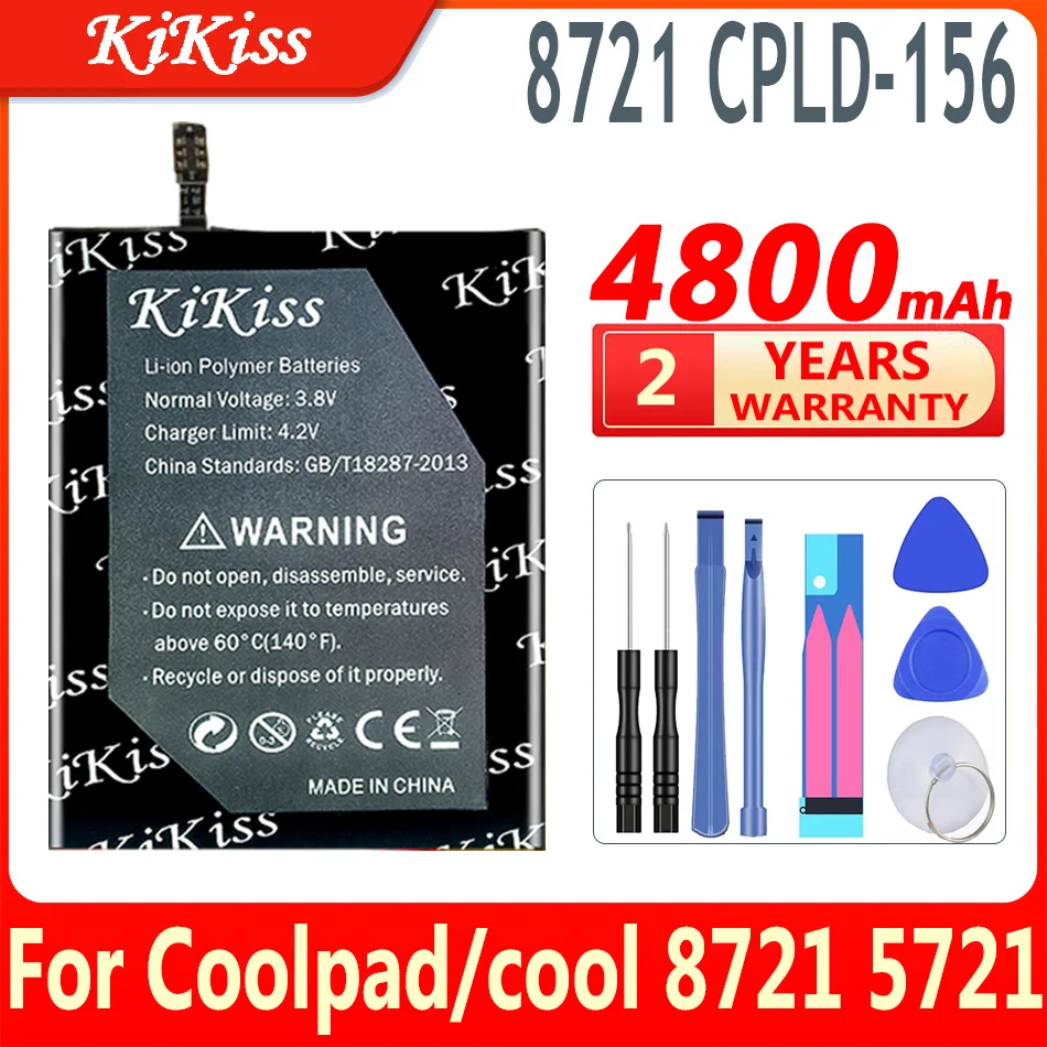 

KiKiss 100% New Battery 8721 CPLD156 CPLD 156 4800mAh for Coolpad/cool 8721 battery 5721 cpld-156 Batteries