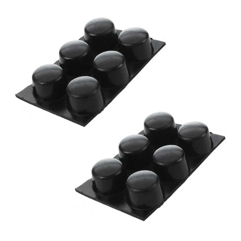 

12X мебельный цилиндр 18 мм x 12 мм, клейкие резиновые подставки черного цвета