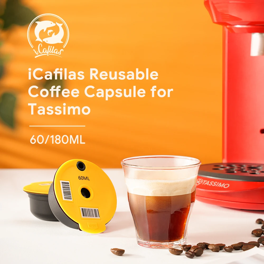 60ML / 180ML Reusable Coffee Capsule Pods for Tassimo BOSCH Machine Refillable Filter Maker Pod
60ML / 180ML Reusable Coffee Capsule Pods for Tassimo BOSCH Machine Refillable Filter Maker Pod