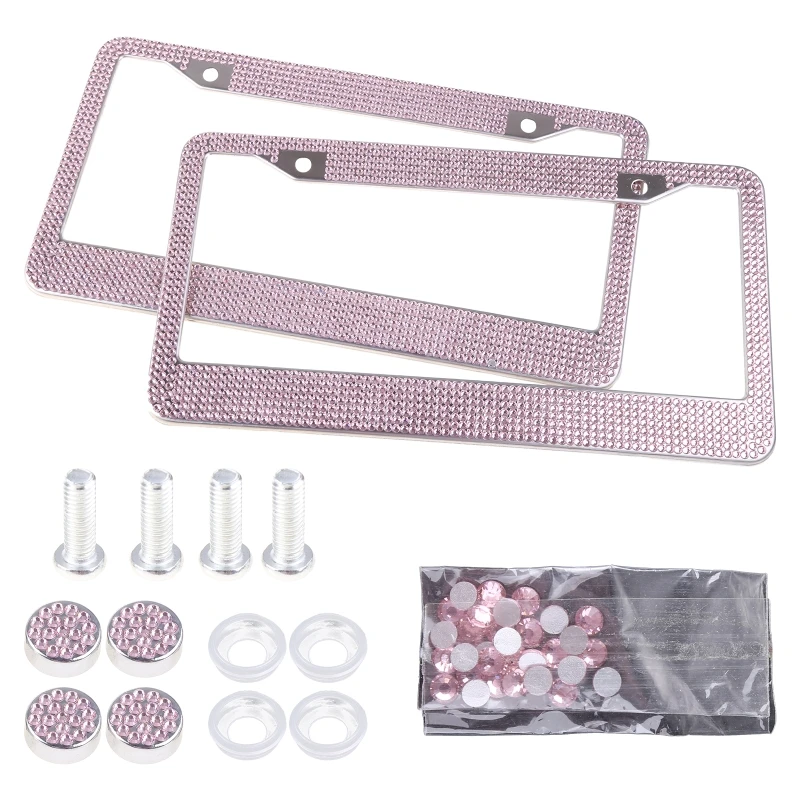 Pink Standard License Plate Frame Blingbling Narrow Border 3D Shiny Diamond
Pink Standard License Plate Frame Blingbling Narrow Border 3D Shiny Diamond