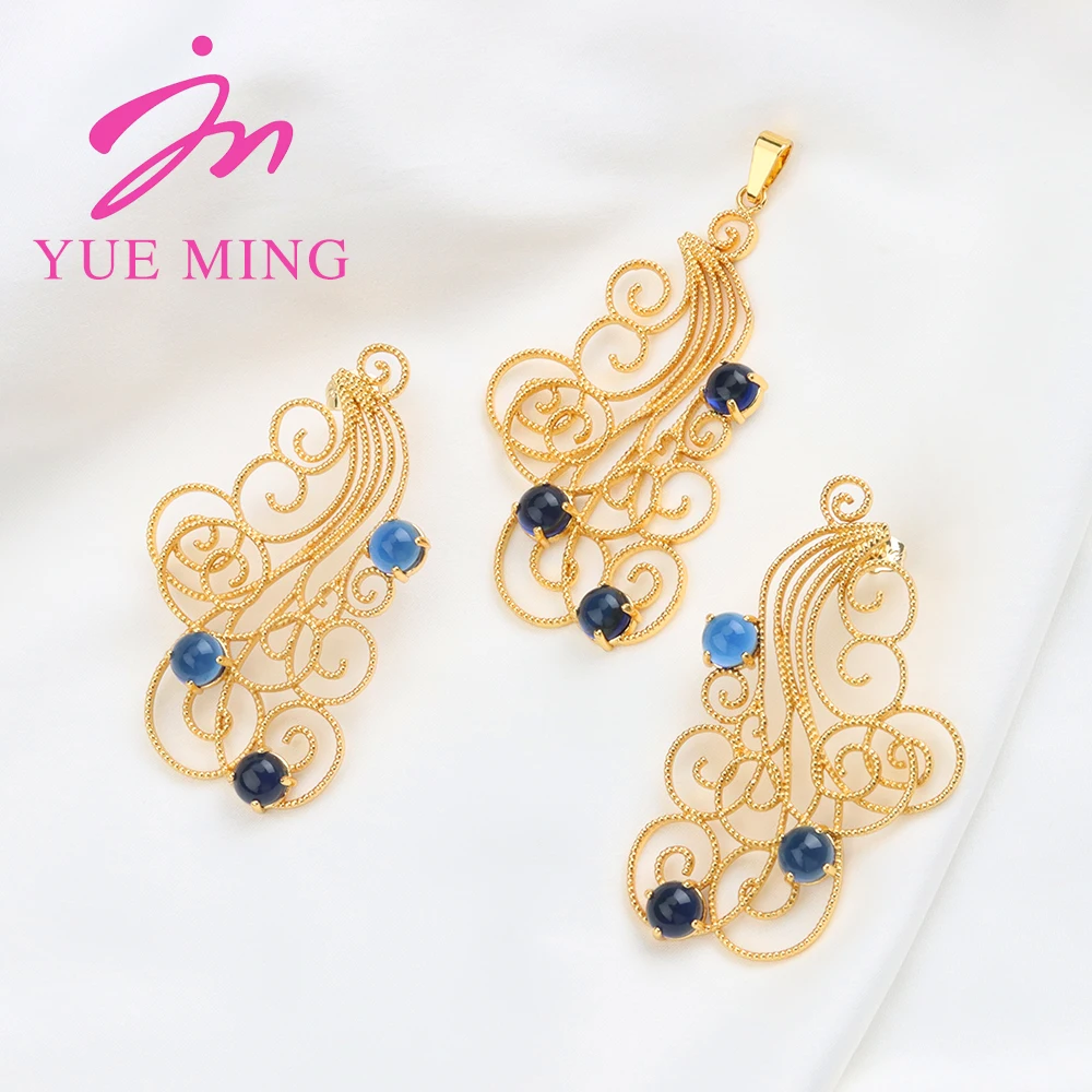 2022 Trend Jewelry Set for Women Zircon Sapphire Earrings and Necklace 2PCS Set Nigerian Weddings African Engagement Party Gift
2022 Trend Jewelry Set for Women Zircon Sapphire Earrings and Necklace 2PCS Set Nigerian Weddings African Engagement Party Gift