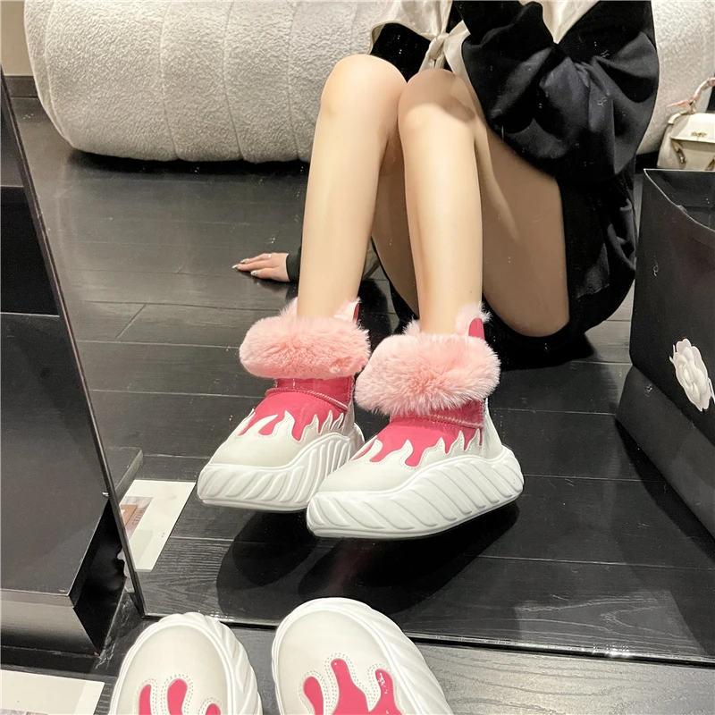 Shoes Female 2023 Brand Plush Waterproof Snow Boots Platform Winter Warm Thicken Ankle Boots Thick Non-slip Fashion Ladies Shoes
Shoes Female 2023 Brand Plush Waterproof Snow Boots Platform Winter Warm Thicken Ankle Boots Thick Non-slip Fashion Ladies Shoes