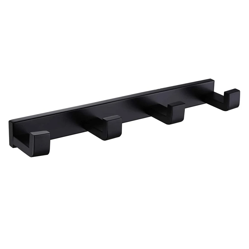 12Inch Towel Hook Hotel Bathroom Coat Hook Stainless Steel Wall-Mounted Hooks 4 Heavy Duty Hooks Rack Organizer Black
12Inch Towel Hook Hotel Bathroom Coat Hook Stainless Steel Wall-Mounted Hooks 4 Heavy Duty Hooks Rack Organizer Black