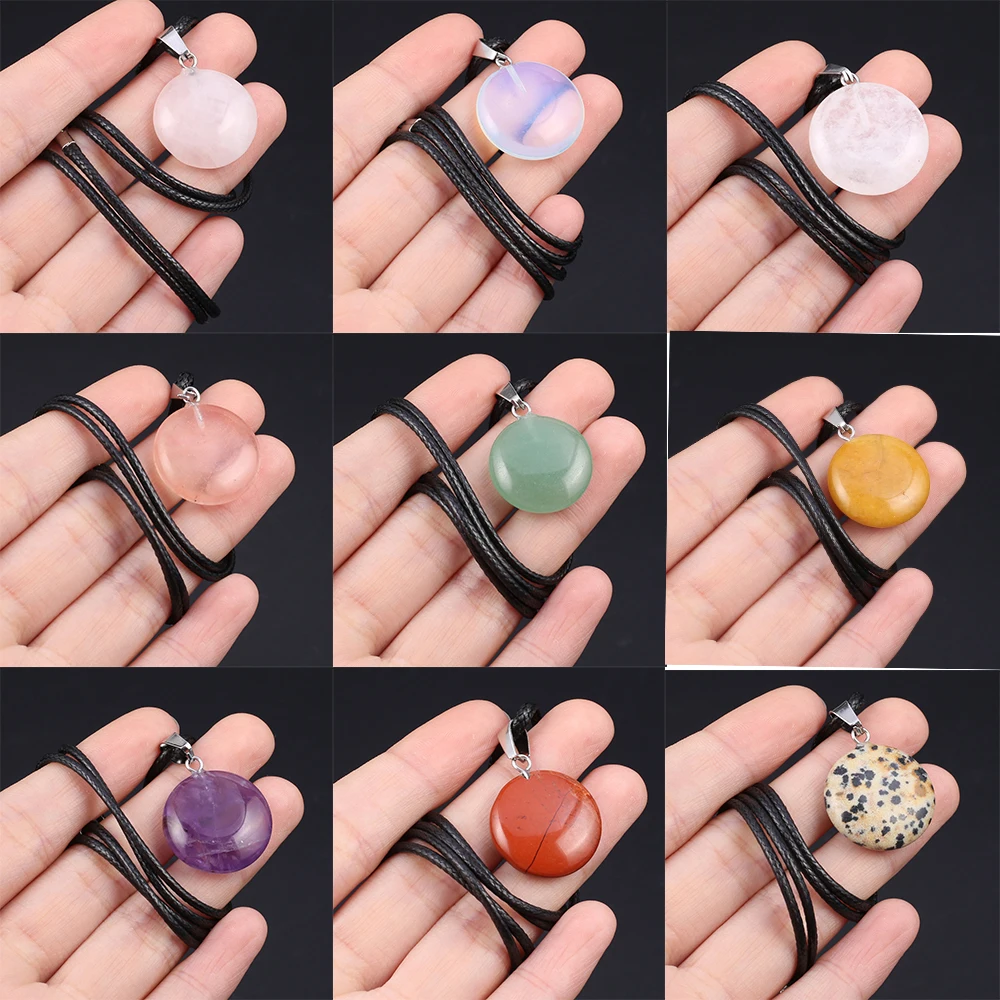 Natural Stone Necklace Pendant Round Shape Gemstone Exquisite Accessories Women Personality Necklace Girls Wedding Party Jewelry
Natural Stone Necklace Pendant Round Shape Gemstone Exquisite Accessories Women Personality Necklace Girls Wedding Party Jewelry