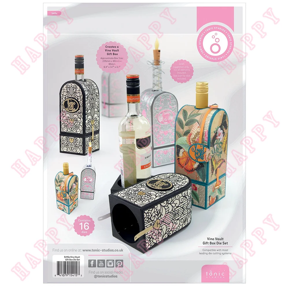 Metal Cutting Dies Vino Vault Gift Box Template DIY Scrapbook Album Decoration Embossing Craft Greeting Card Paper Card Handmade
Metal Cutting Dies Vino Vault Gift Box Template DIY Scrapbook Album Decoration Embossing Craft Greeting Card Paper Card Handmade