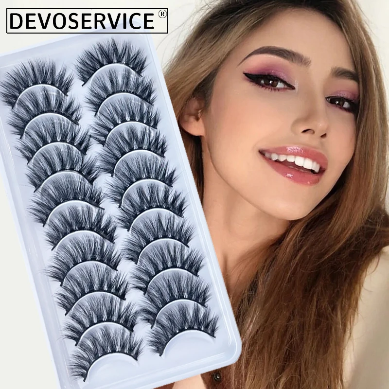Devoservice Lashes 10Pairs 3D Fiber Eyelashes Natural Eyelashes Dramatic False Eyelashes Faux Cils Makeup Eyelash Extension
Devoservice Lashes 10Pairs 3D Fiber Eyelashes Natural Eyelashes Dramatic False Eyelashes Faux Cils Makeup Eyelash Extension