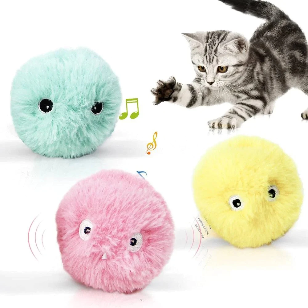 Smart Cat Toy Interactive Ball Pet Gravity Plush Barking Ball Will Sound Self-help Cat Toy Ball Tease Cat Catnip Ball Pet Toys
Smart Cat Toy Interactive Ball Pet Gravity Plush Barking Ball Will Sound Self-help Cat Toy Ball Tease Cat Catnip Ball Pet Toys