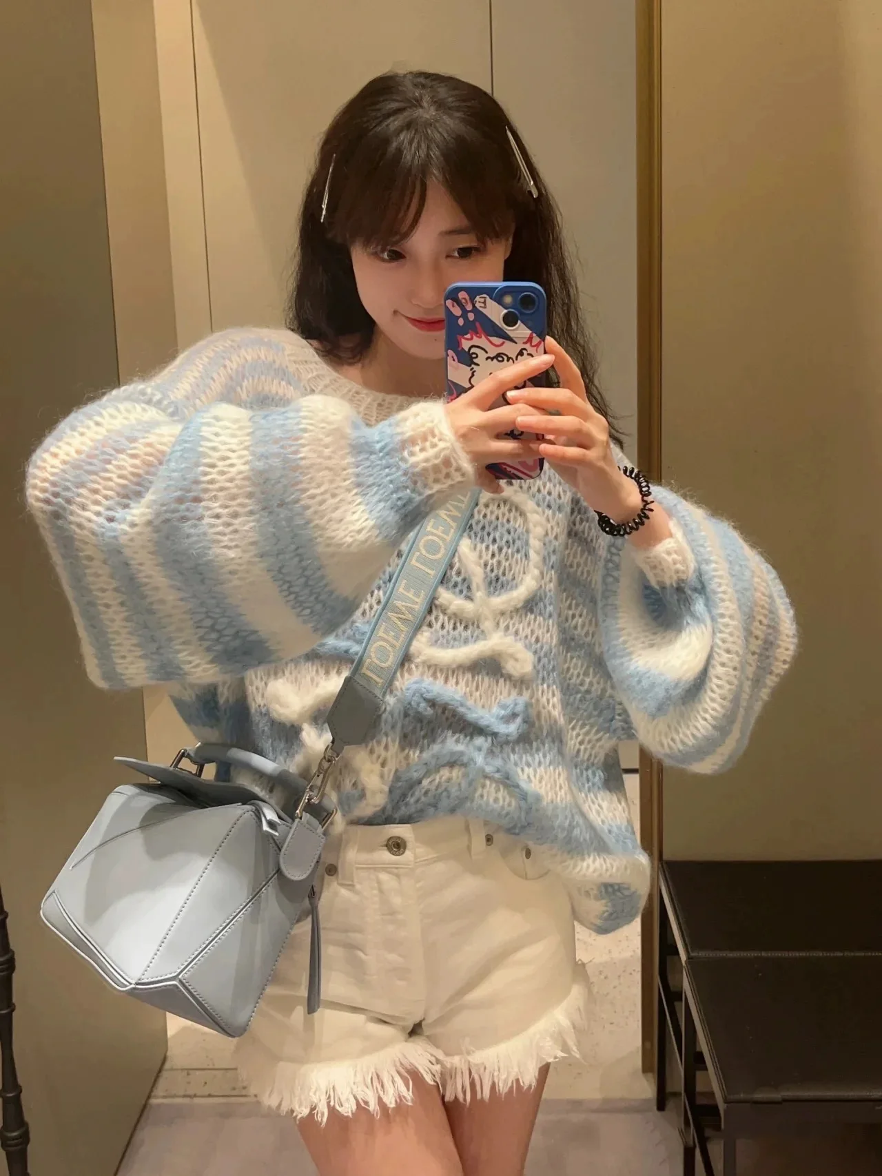Autumn 2023 New Casual Blue White Hollow Women Sweater O-Neck Casual Elegant Long Sleeve Knitwear Pullover Clothes X8139
Autumn 2023 New Casual Blue White Hollow Women Sweater O-Neck Casual Elegant Long Sleeve Knitwear Pullover Clothes X8139