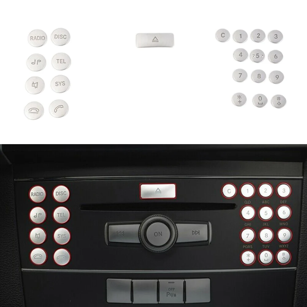 For Mercedes-Benz C Class Car Decor CD Panel Button Trim Silver Car Air Condition Decor Panel Button Trim Easy To Install
For Mercedes-Benz C Class Car Decor CD Panel Button Trim Silver Car Air Condition Decor Panel Button Trim Easy To Install
