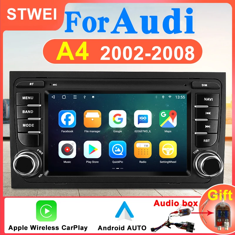 For Audi A4 B6 B7 B8 S4 RS4 2002-2008 Android 11 7-inch Car Multimedia Radio Video Player GPS Navigation Wireless Carplay
For Audi A4 B6 B7 B8 S4 RS4 2002-2008 Android 11 7-inch Car Multimedia Radio Video Player GPS Navigation Wireless Carplay