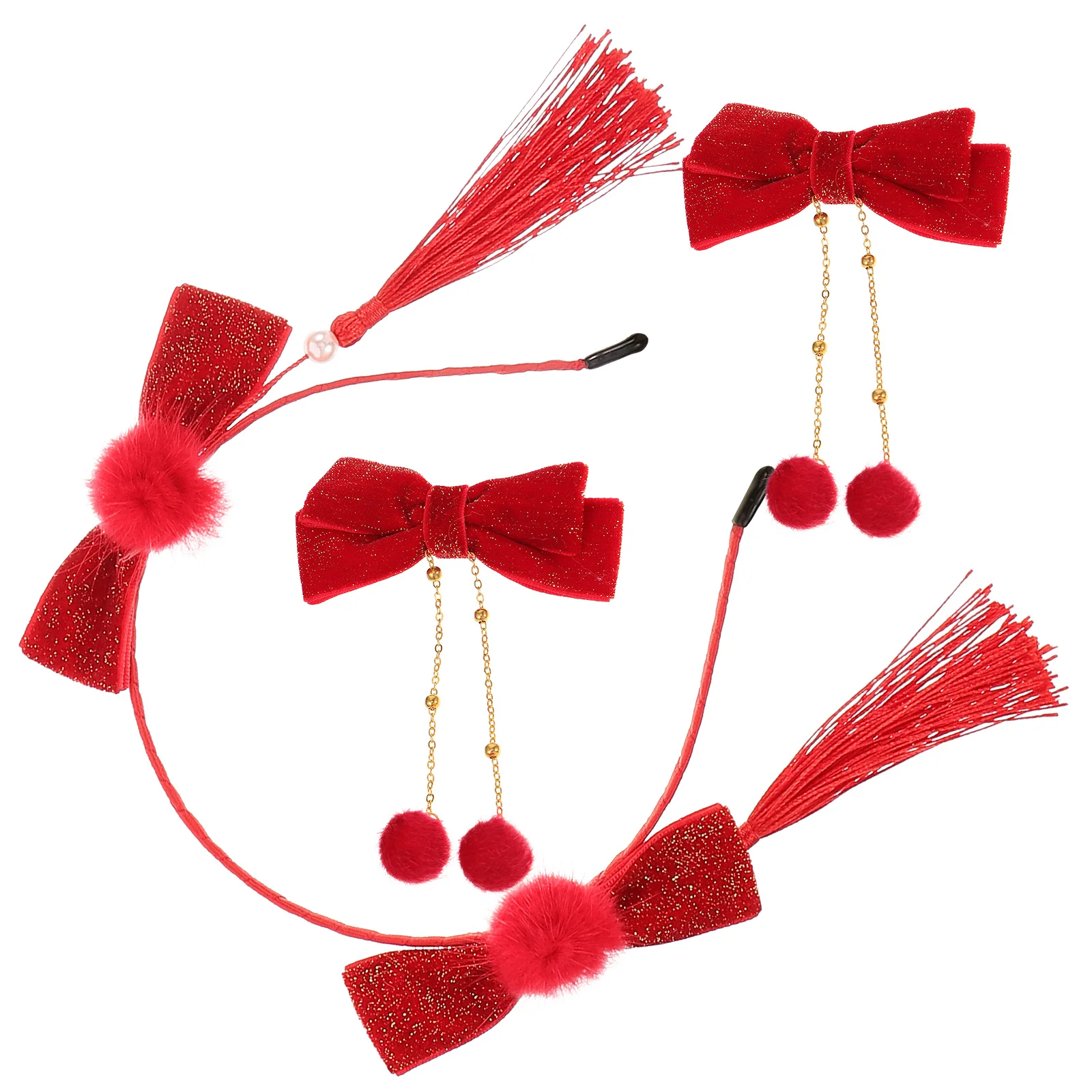 Headband Bow Tassel Hair Clips Headgear Furry Balls Chinese Style Accessories Decorative Child
Headband Bow Tassel Hair Clips Headgear Furry Balls Chinese Style Accessories Decorative Child