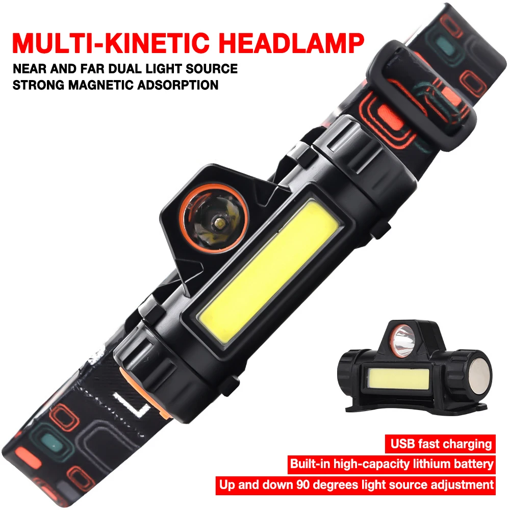 L109-1 Portable mini Powerful LED Headlamp XPE+COB USB Rechargeable Headlight Built-in Battery Waterproof Head Torch Head Lamp
L109-1 Portable mini Powerful LED Headlamp XPE+COB USB Rechargeable Headlight Built-in Battery Waterproof Head Torch Head Lamp