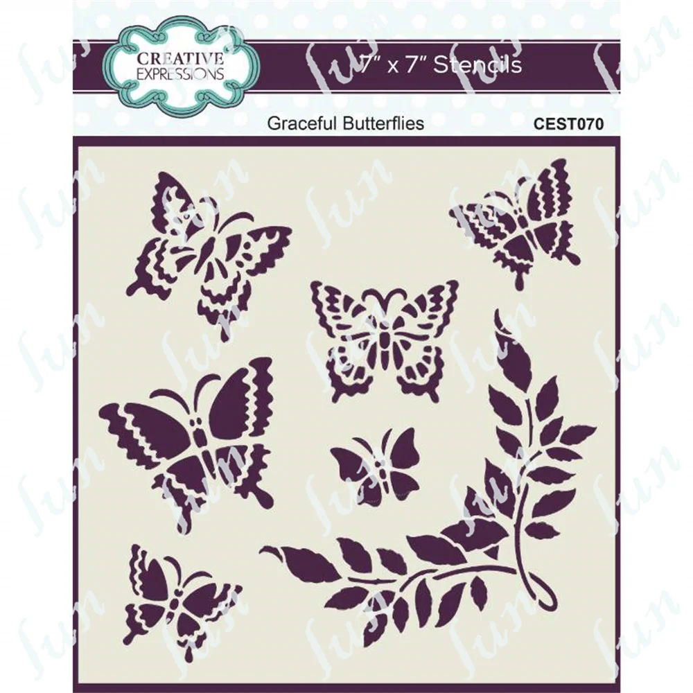 Newest Diy Graceful Butterflies 7 in X 7 in Stencils Handmade Scrapbook Paper Cards Coloring Decoration Drawing Embossing Molds
Newest Diy Graceful Butterflies 7 in X 7 in Stencils Handmade Scrapbook Paper Cards Coloring Decoration Drawing Embossing Molds