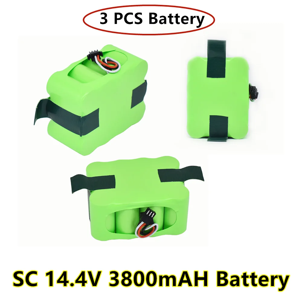 3 Pcs 14.4V Ni-Mh SC Rechargeable Battery 3800mAh for KV8 XR210 XR510 XR210A XR210B XR510B XR510C Vacuum Cleaner Sweeping Robot
3 Pcs 14.4V Ni-Mh SC Rechargeable Battery 3800mAh for KV8 XR210 XR510 XR210A XR210B XR510B XR510C Vacuum Cleaner Sweeping Robot