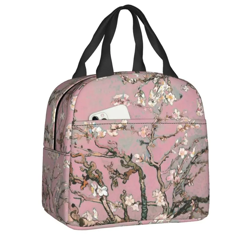 

Almond Blossoms By Vincent Van Gogh Thermal Insulated Lunch Bag Blossom Almond Tree Portable Lunch Tote Multifunction Food Box