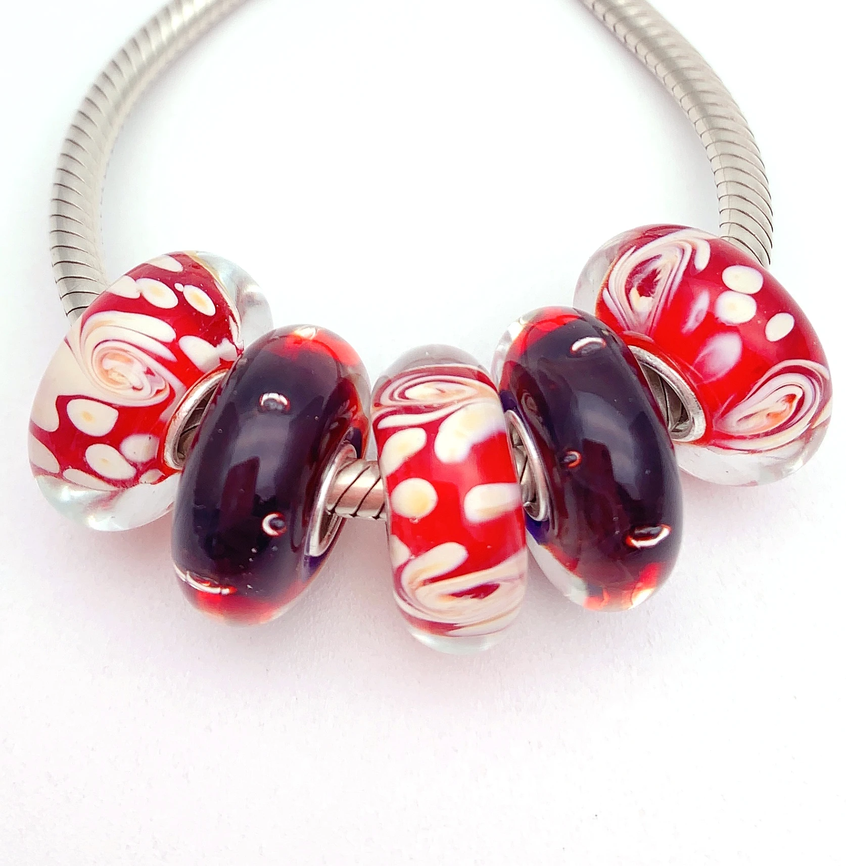 YG728 5X 100% Authenticity S925 Sterling Silver Beads Murano Glassbeads NEW Fit European Charms Bracelet Diy Jewelry Lampwork
YG728 5X 100% Authenticity S925 Sterling Silver Beads Murano Glassbeads NEW Fit European Charms Bracelet Diy Jewelry Lampwork