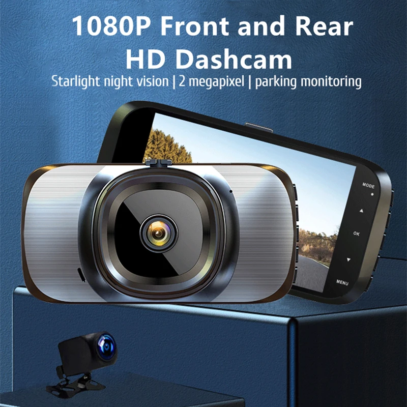 4in Dash Cam Front and Rear Camera HD1080P CAR DVR Dual Car Video Recorder GPS 24H Parking Monitor Night Vision Driver Recorder
4in Dash Cam Front and Rear Camera HD1080P CAR DVR Dual Car Video Recorder GPS 24H Parking Monitor Night Vision Driver Recorder