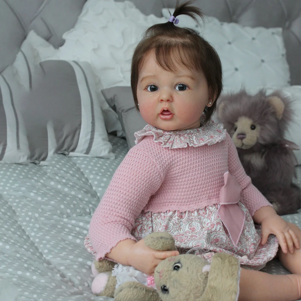Cute girl simulation baby lifelike full silicone realistic roborn baby doll children's toys birthday gift like a child
Cute girl simulation baby lifelike full silicone realistic roborn baby doll children's toys birthday gift like a child