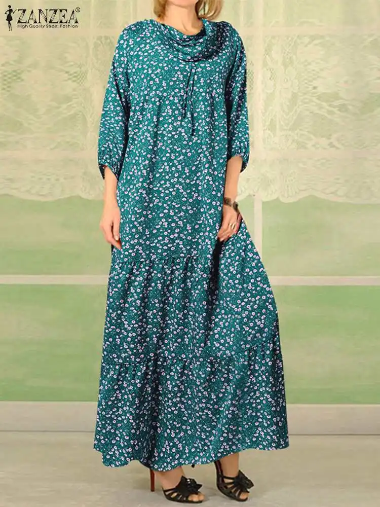 ZANZEA Bohemian 3/4 Sleeve Tiered Vestidos Women Fashion Floral Print Maxi Dress 2023 Casual Loose Pile Neck Holiday Long Robes
ZANZEA Bohemian 3/4 Sleeve Tiered Vestidos Women Fashion Floral Print Maxi Dress 2023 Casual Loose Pile Neck Holiday Long Robes