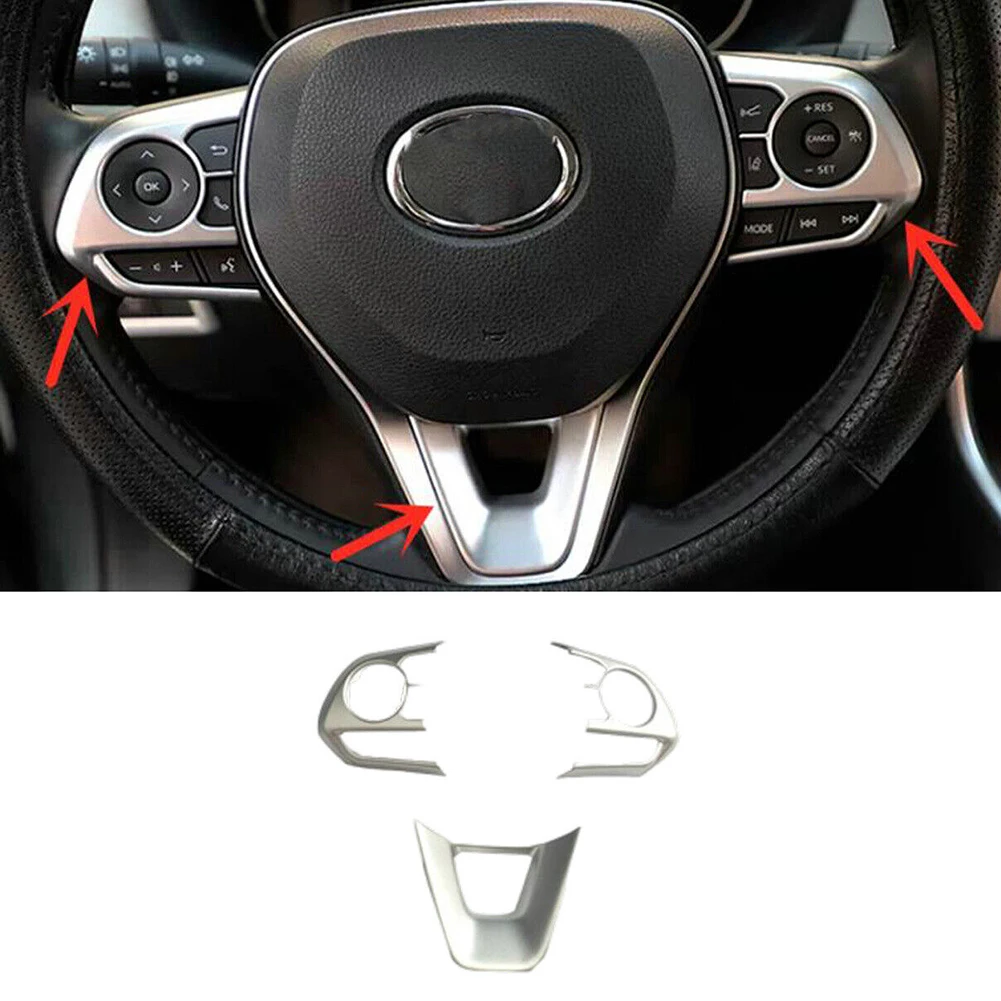 3pcs Car Steering Wheel Switch Cover Trim Matte Chrome For Toyota For RAV4 2019-2022 Steering Wheel Cover Trim Decoration
3pcs Car Steering Wheel Switch Cover Trim Matte Chrome For Toyota For RAV4 2019-2022 Steering Wheel Cover Trim Decoration