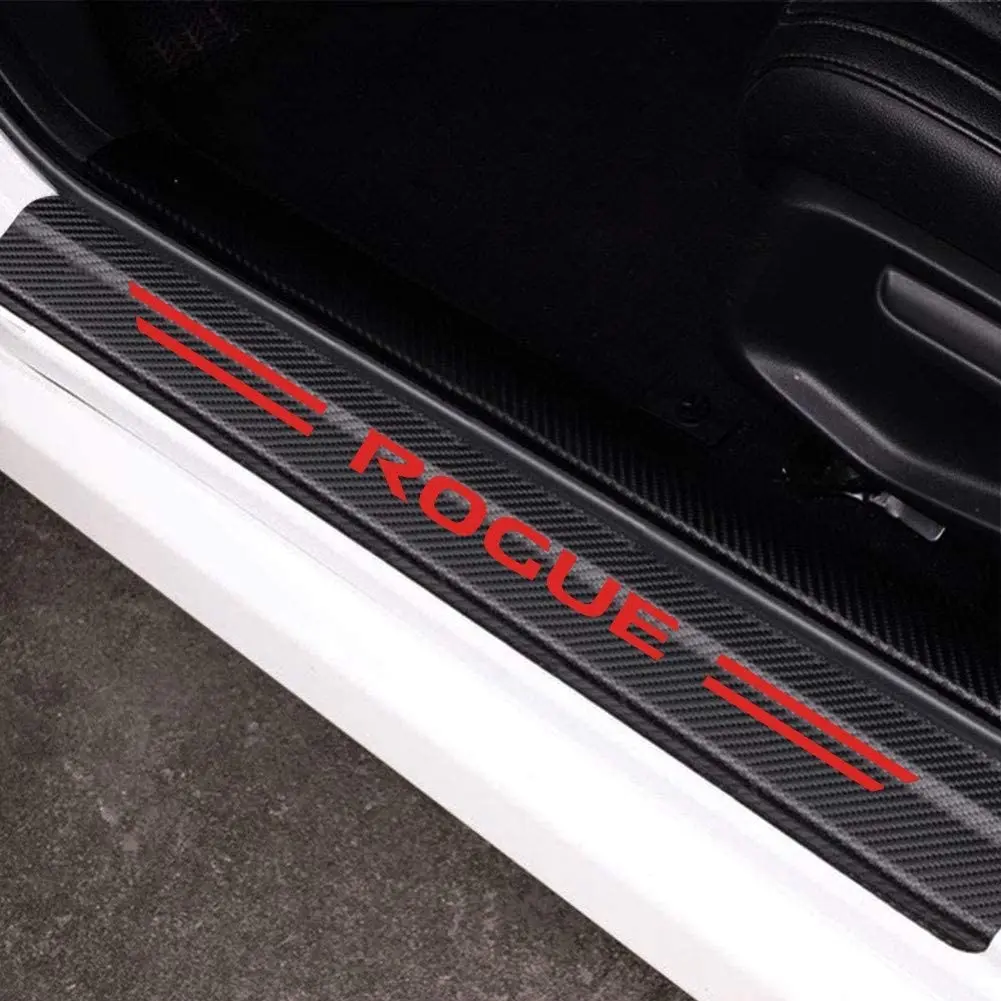 4Pcs For Nissan Rogue Door Sill Protector Reflective Carbon Fiber Sticker Decoration Door Entry Guard Door Sill Scuff Plate 
4Pcs For Nissan Rogue Door Sill Protector Reflective Carbon Fiber Sticker Decoration Door Entry Guard Door Sill Scuff Plate