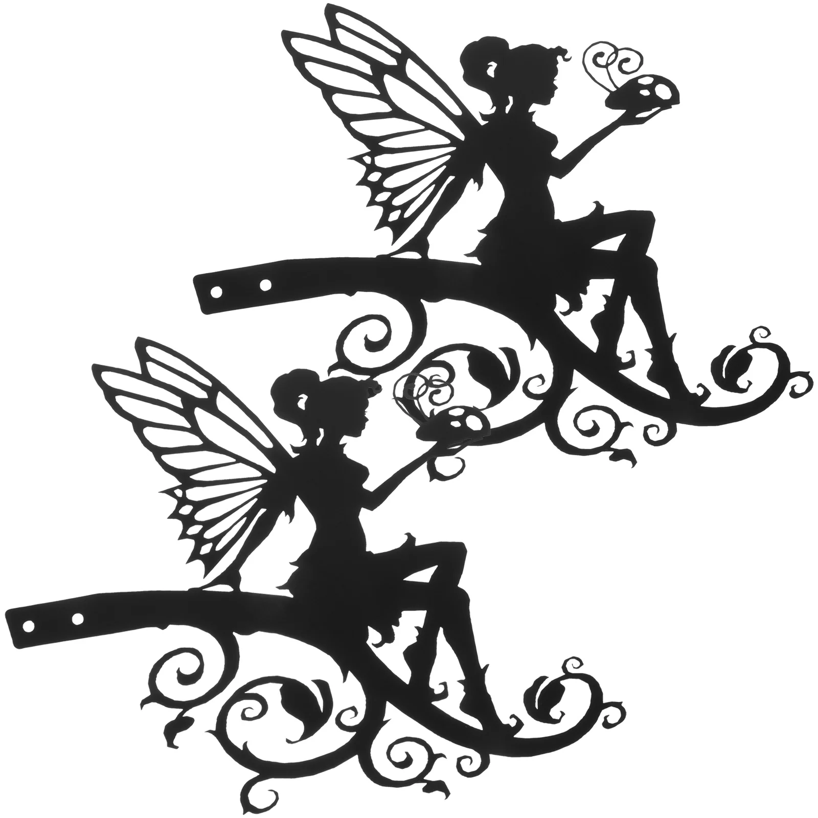 2 Pcs Iron Flower Fairy Lovely Decor Garden Supply Ornament Tree Decoration Park Flowerpot Silhouette
2 Pcs Iron Flower Fairy Lovely Decor Garden Supply Ornament Tree Decoration Park Flowerpot Silhouette