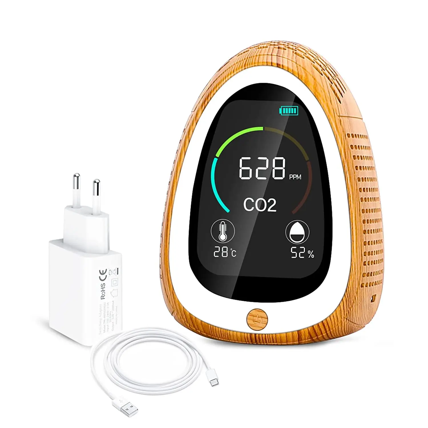 Aprvtio CO2 Meter, CO2 Traffic Light School and Air Quality Meter, 3-in-1 CO2 Display, Temperature Display, Humidity Display
Aprvtio CO2 Meter, CO2 Traffic Light School and Air Quality Meter, 3-in-1 CO2 Display, Temperature Display, Humidity Display