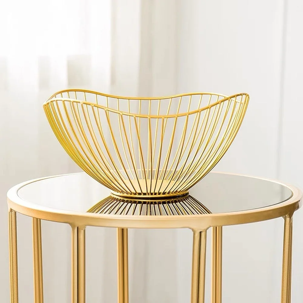 Golden Fruit Basket Iron Scandinavian Fruit Snack Tray Creative Storage Basket Kitchen Organizer
Golden Fruit Basket Iron Scandinavian Fruit Snack Tray Creative Storage Basket Kitchen Organizer