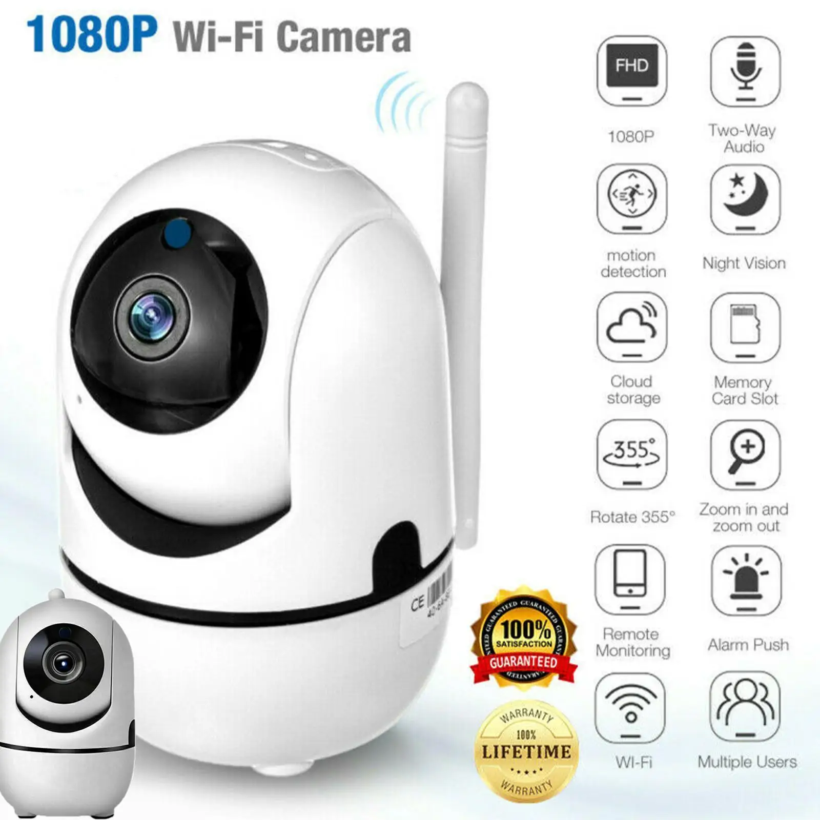Surveillance Camera Wifi Indoor Pet Baby Security Monitor Auto Tracking WiFi 3MP IP Camera Tuya Camera Actions 360 With 1080FD
Surveillance Camera Wifi Indoor Pet Baby Security Monitor Auto Tracking WiFi 3MP IP Camera Tuya Camera Actions 360 With 1080FD