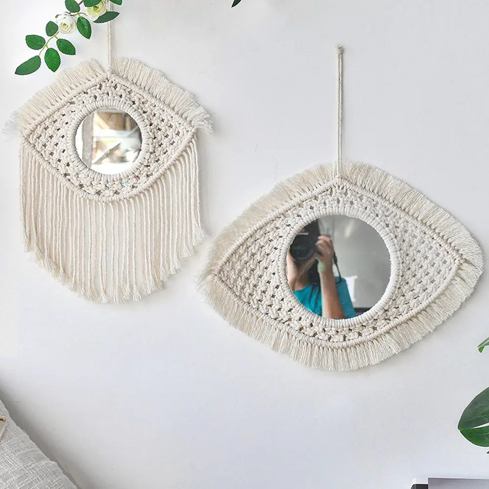 Boho Wall Mirror Home Decor Macrame Decorative Mirror for Living Room Round Mirrors for Bedroom Bathroom Room Decoration
Boho Wall Mirror Home Decor Macrame Decorative Mirror for Living Room Round Mirrors for Bedroom Bathroom Room Decoration