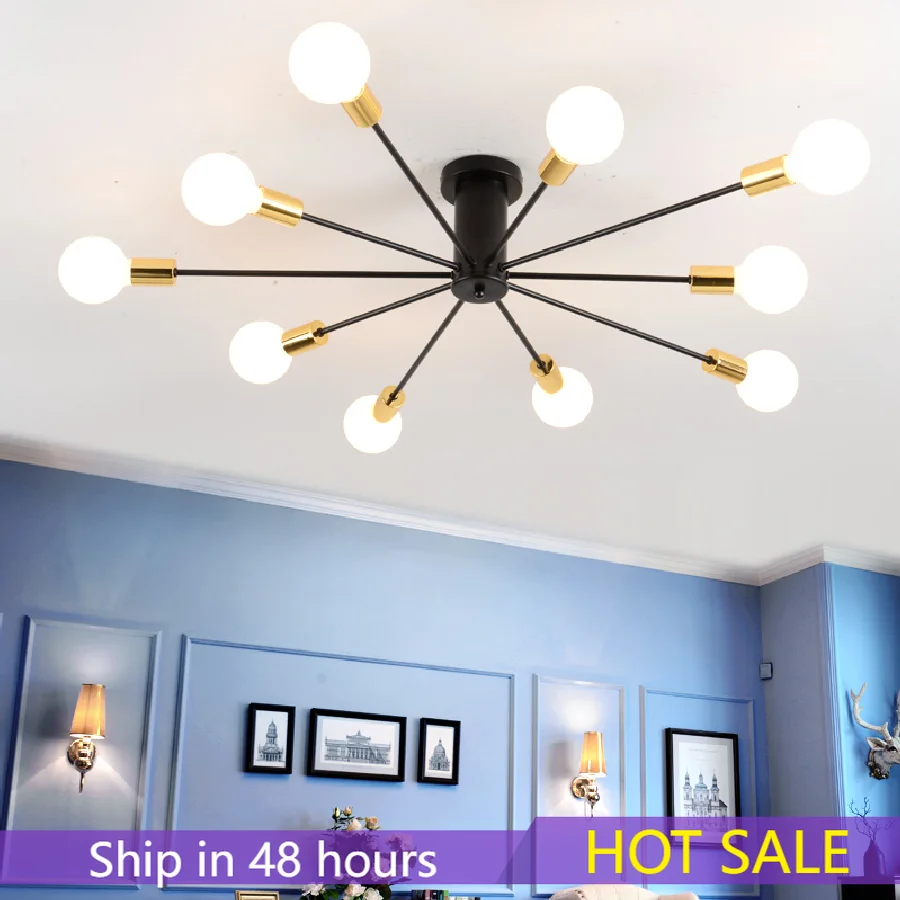 Vintage LED Chandeliers Industrial Loft Iron E27 Pendant Lighting Fixtures Metal Spider Black White Ceiling Lamp
Vintage LED Chandeliers Industrial Loft Iron E27 Pendant Lighting Fixtures Metal Spider Black White Ceiling Lamp