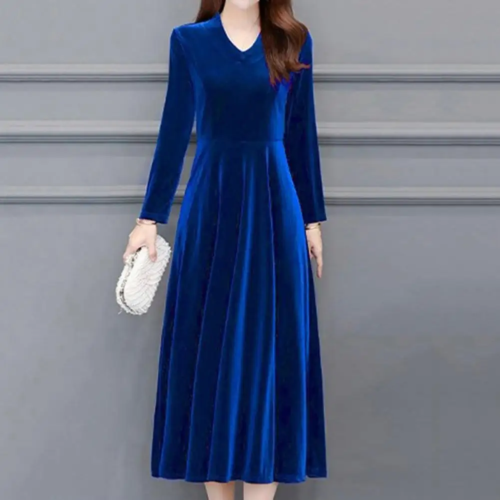 Velvet Vintage Women Maxi Dress OL Style Oversize Round Neck Long Sleeves Evening Dress Slim Fit Pleated Bodycon Prom Dress
Velvet Vintage Women Maxi Dress OL Style Oversize Round Neck Long Sleeves Evening Dress Slim Fit Pleated Bodycon Prom Dress