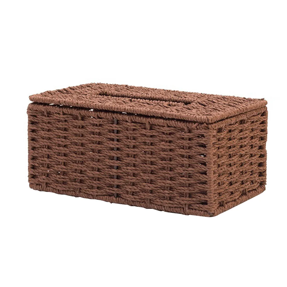 1pc Tissue Box Holder Wicker Napkin Holder Office Napkin Box Paper Roll Holder Box Rectangular Tissue Box Multipurse Tissue Box
1pc Tissue Box Holder Wicker Napkin Holder Office Napkin Box Paper Roll Holder Box Rectangular Tissue Box Multipurse Tissue Box