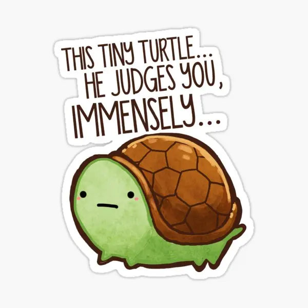 This Turtle He Judges You 5PCS Stickers for Home Funny Stickers Print Cute Anime Cartoon Kid Decor Background Decorations
This Turtle He Judges You 5PCS Stickers for Home Funny Stickers Print Cute Anime Cartoon Kid Decor Background Decorations