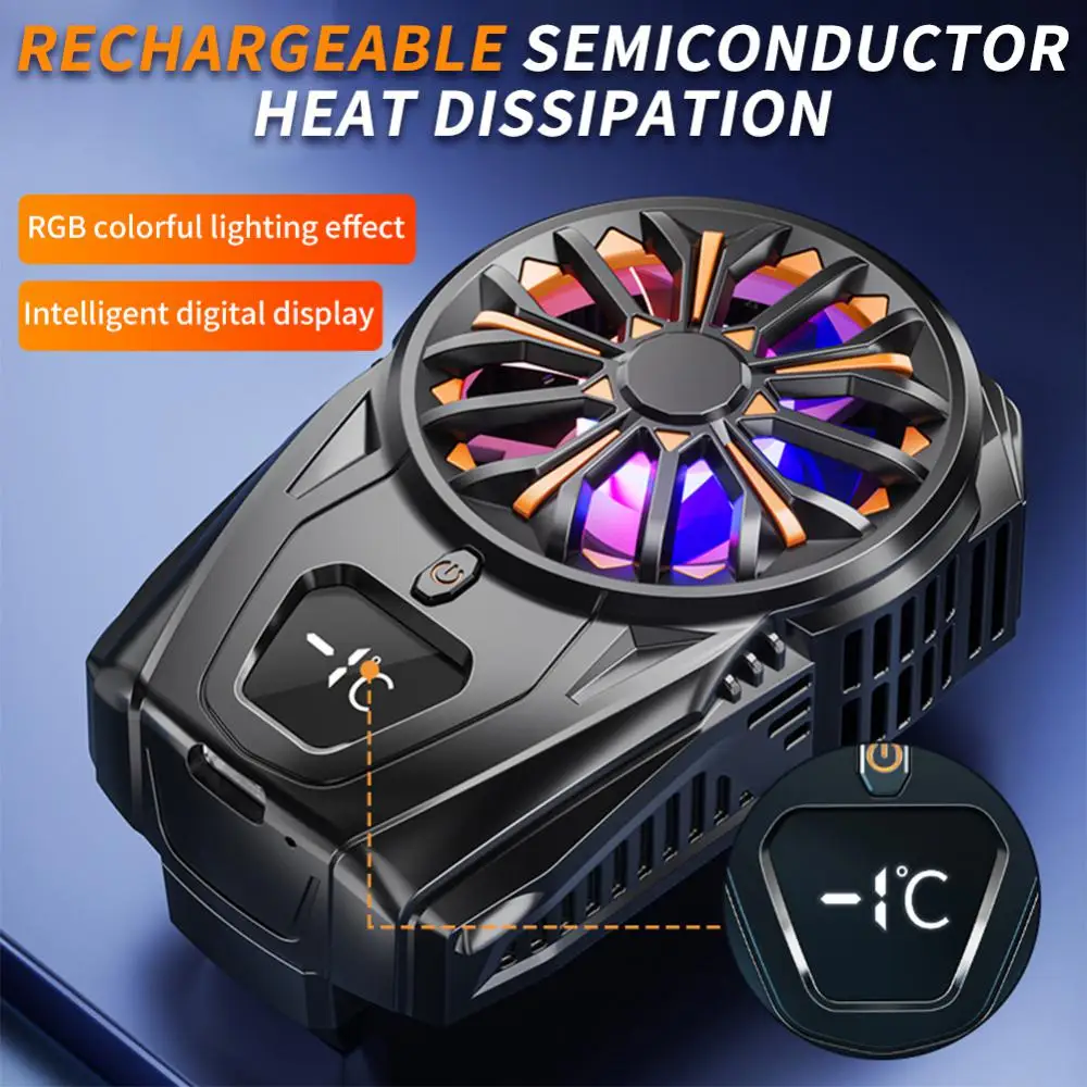 Electric Phone Fan Game Cooler High Quality Semiconductor Silent Universal Accessories Cool Rgb Cell Phone Cool Heat Sink Type-c
Electric Phone Fan Game Cooler High Quality Semiconductor Silent Universal Accessories Cool Rgb Cell Phone Cool Heat Sink Type-c