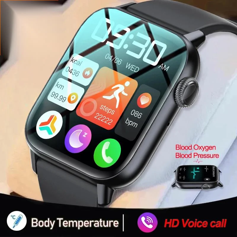 Bluetooth Call Smart Watch 1.83 HD 240*280 Screen True Blood Oxygen Body Thermometer Smartwatch Women 100+ Sports mode
Bluetooth Call Smart Watch 1.83 HD 240*280 Screen True Blood Oxygen Body Thermometer Smartwatch Women 100+ Sports mode