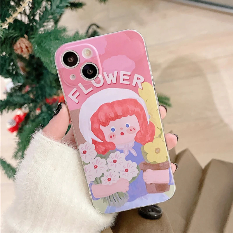 Cute oil Painting flowers Girl Transparent Phone Case For iPhone 13 11 12 Pro Max X XR XS Max 13MINI 7 8 Plus Cartoon Soft Cover
Cute oil Painting flowers Girl Transparent Phone Case For iPhone 13 11 12 Pro Max X XR XS Max 13MINI 7 8 Plus Cartoon Soft Cover