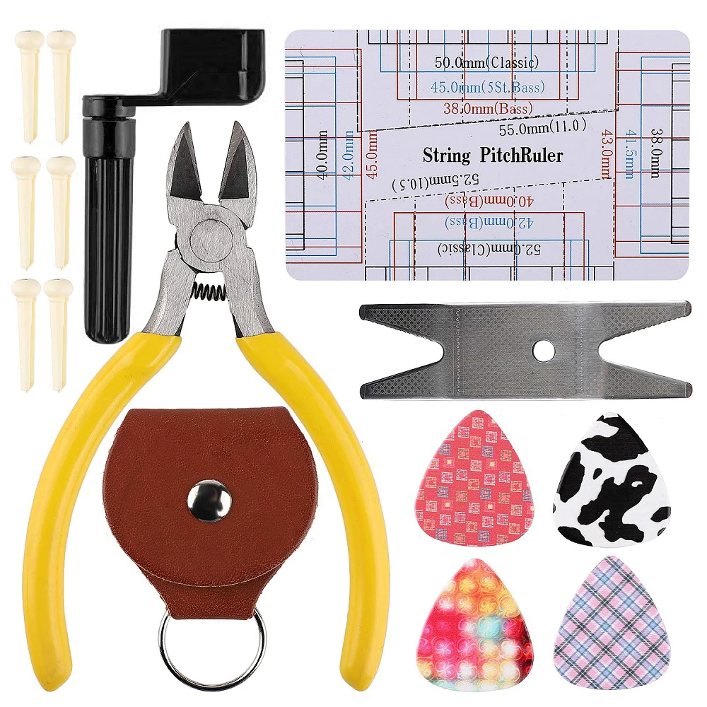26 PCS Guitar Repairing Tool Kit with Carry Bag Maintenance Cleaning Tool Kit for Ukulele Bass Electric Guitar Gift
26 PCS Guitar Repairing Tool Kit with Carry Bag Maintenance Cleaning Tool Kit for Ukulele Bass Electric Guitar Gift
