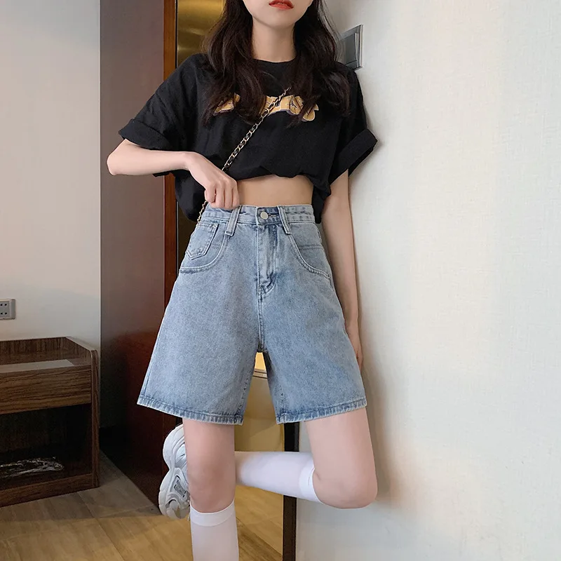 High Waist Slim A-Line Denim Shorts Summer Women Fashion Light Blue Wide-Leg Hot Shorts White Plus Size Casual Straight Jeans
High Waist Slim A-Line Denim Shorts Summer Women Fashion Light Blue Wide-Leg Hot Shorts White Plus Size Casual Straight Jeans