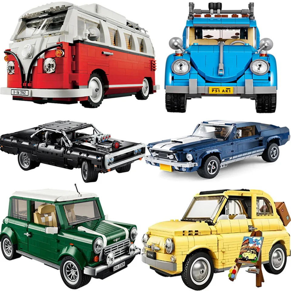 Technical Mini Cooper Fiated 500 Camper Dom&'s Dodged Building Blocks Creator Expert Super Car Bricks Set Vehicle Model Toys
Technical Mini Cooper Fiated 500 Camper Dom&'s Dodged Building Blocks Creator Expert Super Car Bricks Set Vehicle Model Toys