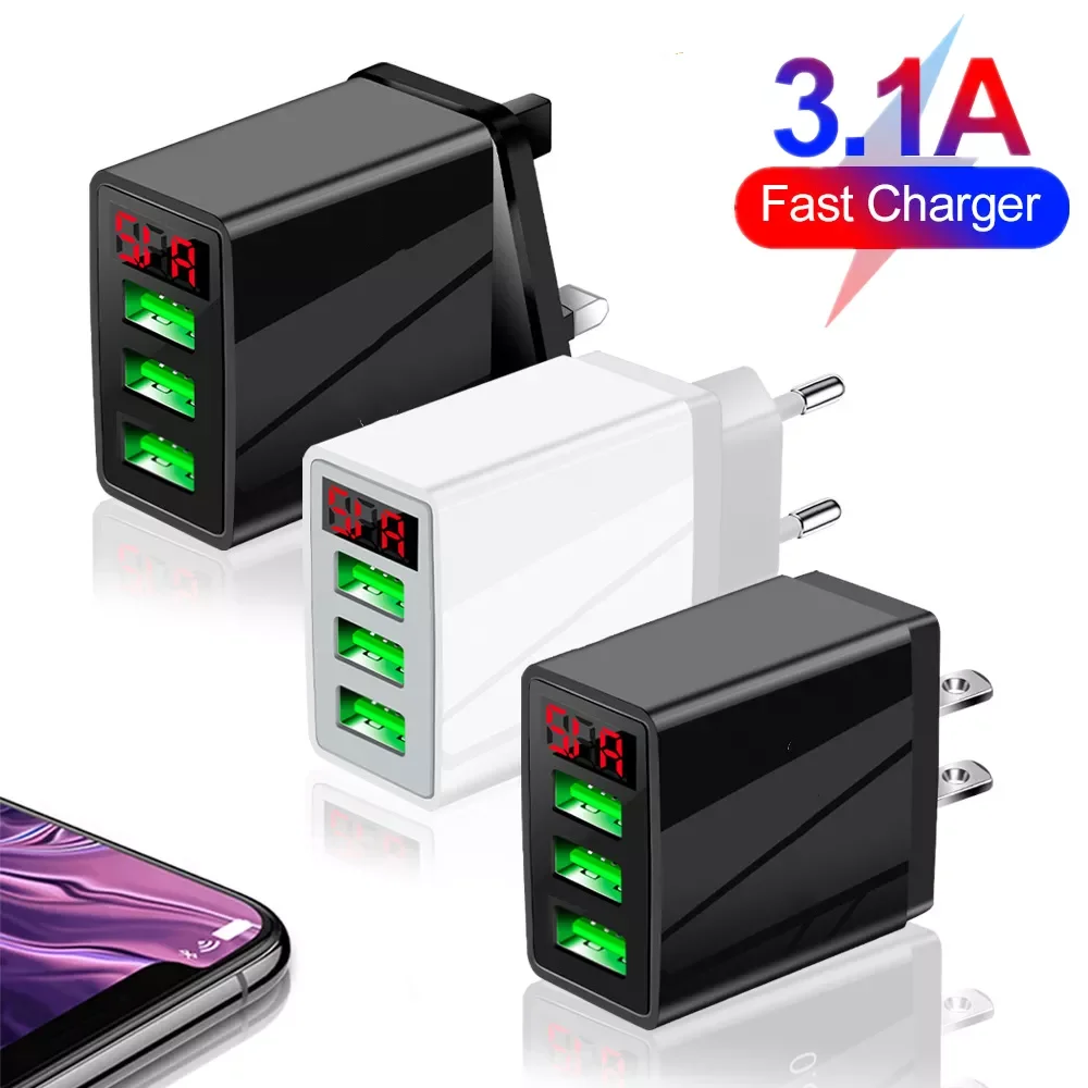 EU/US/UK Plug USB Charger Quick Charge 3.0 Phone Charging Adapter for iPhone 13 12Pro Tablet Portable Wall Mobile Fast Charger
EU/US/UK Plug USB Charger Quick Charge 3.0 Phone Charging Adapter for iPhone 13 12Pro Tablet Portable Wall Mobile Fast Charger