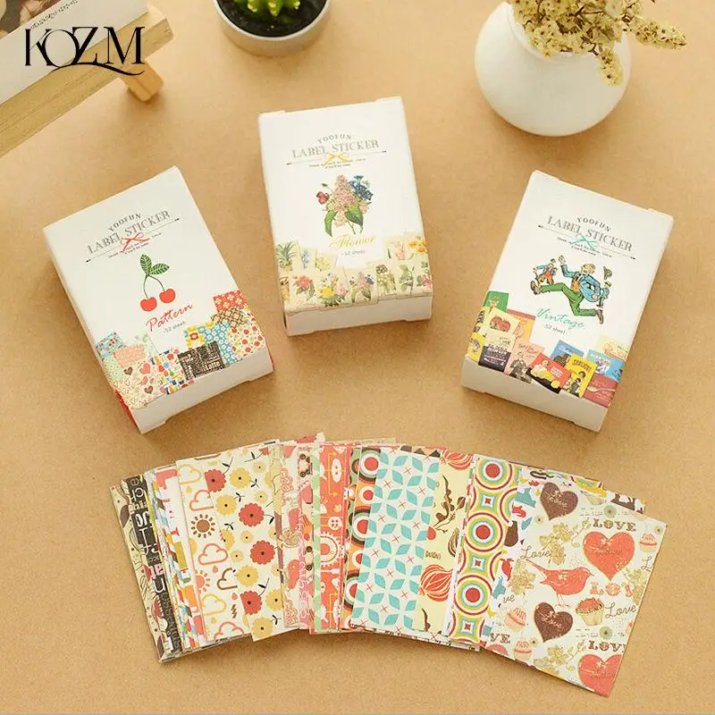 52 Pcs / Pack Cute Pattern Paper Sticker Sticky Decoration Decal Diy Album Diary Material Escolar Kawaii Scrapbooking Stickers
52 Pcs / Pack Cute Pattern Paper Sticker Sticky Decoration Decal Diy Album Diary Material Escolar Kawaii Scrapbooking Stickers