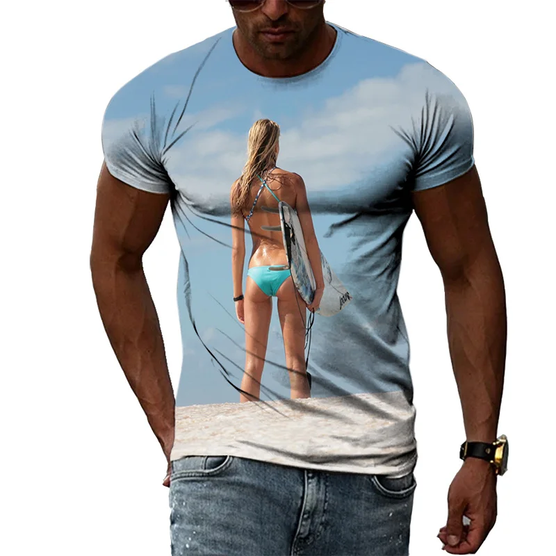 Summer New Style 3D Printing Surfing Sports Round Neck T -shirt, Breathable Casual Men's Short -sleeved Top.
Summer New Style 3D Printing Surfing Sports Round Neck T -shirt, Breathable Casual Men's Short -sleeved Top.