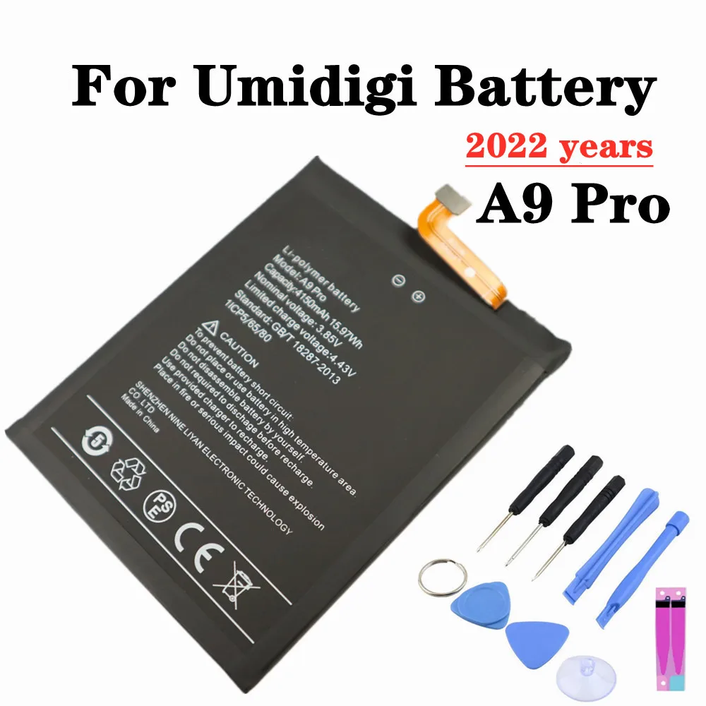 2022 years New 4150mAh A9 PRO Battery For UMI Umidigi A9 Pro A9Pro Phone Replacement Bateria Batteries + Tools In Stock
2022 years New 4150mAh A9 PRO Battery For UMI Umidigi A9 Pro A9Pro Phone Replacement Bateria Batteries + Tools In Stock