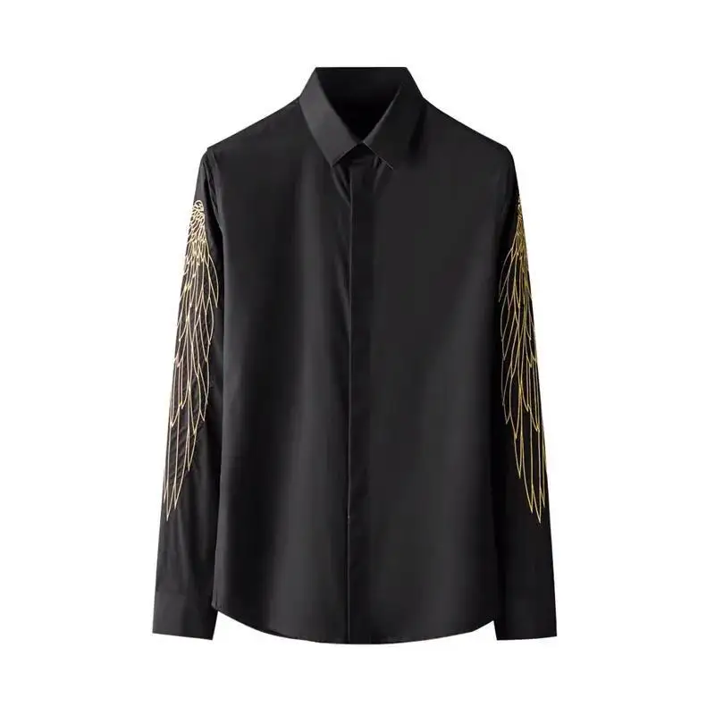 Men's Clothing2022 Spring New High-End Long-Sleeved Shirts Arm Wings Embroidery Youth Slim Casual Shirts For Men Men's Clothes
Men's Clothing2022 Spring New High-End Long-Sleeved Shirts Arm Wings Embroidery Youth Slim Casual Shirts For Men Men's Clothes